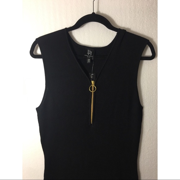 Plus Size Derek Heart Body Con Zip Sweater Dress - Picture 2 of 8